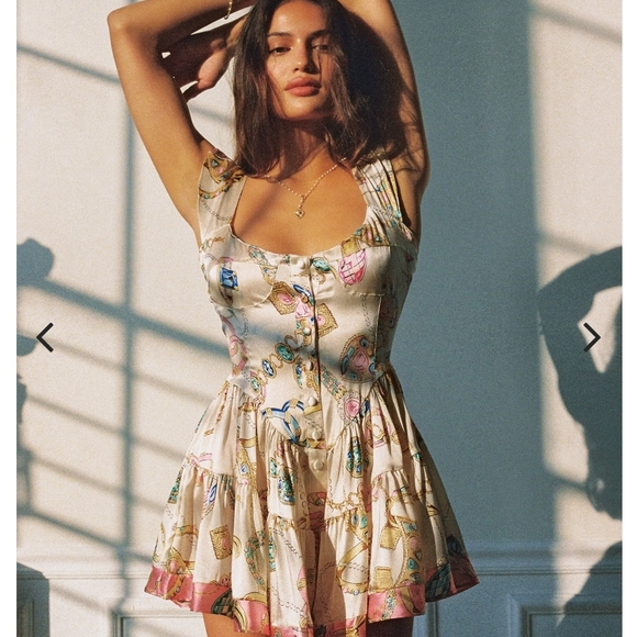 Vanessa Mooney Elizabeth Romper In Scarf Print